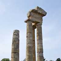 Ruins of the Temple of Apollo in Rhodes, Greece