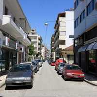 Street in Karditsa in Greece