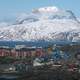 Nuuk city below Sermitsia in Greenland