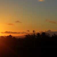 Orange sunset at Pignon, Haiti