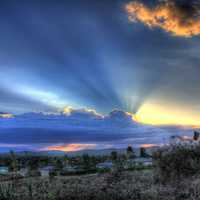 Sun behind the clouds in Pignon, Haiti