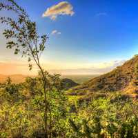 Sunset on the mountain near Pignon, Haiti