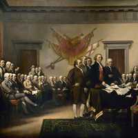 Committee of Five presenting the Declaration of Independence to Congress