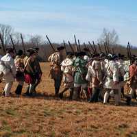Reenactment of Militia and Troops of the American Army at the Battle of Cowpens
