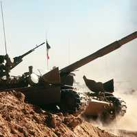 Kuwait M-84 tank during Operation Desert Shield during the Gulf War