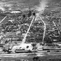 B-26 Bombing of a city during the Korean War