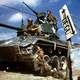 Crew of an M-24 tank along the Nakdong River front, August 1950 during Korean War