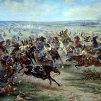 Charge of the Russian Imperial Guard cavalry against French cuirassiers at the Battle of Friedland