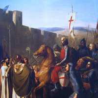 Baldwin of Boulogne entering Edessa in 1098 during the Crusades