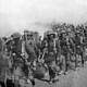 British troops on the march during Mesopotamian campaign World War I