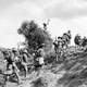 Canadian Scottish, advancing during the Battle of the Canal du Nord in World War I