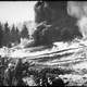 French soldiers making a gas and flame attack on German trenches in World War I