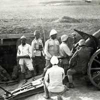 Turkish howitzer and crew in World War I