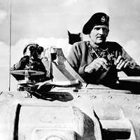 British General Bernard Montgomery Watching the Second Battle of El Alamein