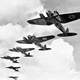 German Luftwaffe, Heinkel He 111 bombers during the Battle of Britain in World War II