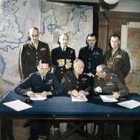 Meeting of the Allied Commanders planning D-Day, World War II