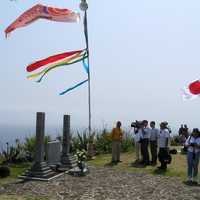 The 60th anniversary Reunion at the Japanese part of the memorial, Iwo Jima