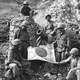 US Marines Capture Japanese Flag on top of a Pillbox at Iwo Jima