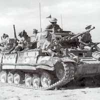 Valentine tank in North Africa during Second Battle El Alamein, World War II