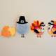 Turkey Art in pilgrim hats of Thanksgiving