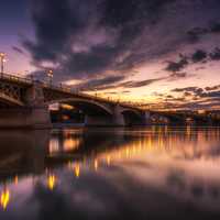 Bridge over the River in Budapest, Hungary