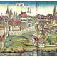 Budapest during the middle ages from the Nuremberg Chronicle in 1493 in Hungary