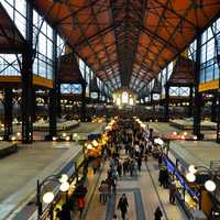 Budapest great market hall in Budapest, Hungary