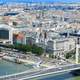 Cityscape of Budapest in Hungary with urban buildings