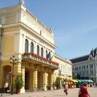 Main square in Nyíregyháza, Hungary