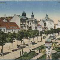 Piac Street in 1910s in Debrecen, Hungary