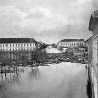 Szeged during the flood of 1879 in Hungary