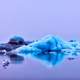 Blue Icebergs on the water