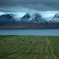 Landscape in Iceland with mountains and Fjords