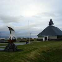 Lutheran Church in the landscape in Þorlákshöfn, Iceland