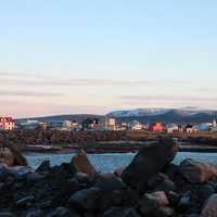 Skyline of Grindavíkurbær in Iceland