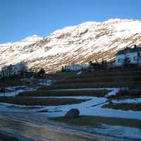 View of Neskaupstaður in Iceland