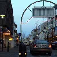 Main shopping street in Reykjavik