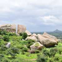 Rocks on the Hill in the landscape in Banglore