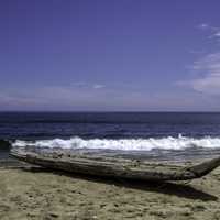 A catamaran on the beach in Chennai, India