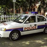 A Police Patrol Car in Chennai, India