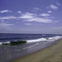 Beach and sky at the Marina in Chennai, India