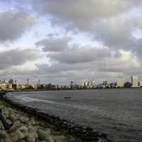Downtown seen from Marine Drive in Mumbai, India