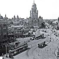 Victoria Terminus building in Bombay, India in 1950