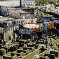 Washing clothes factory in Mumbai, India