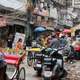 Streets in Delhi, India with lots of people