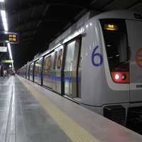 The Delhi Metro in New Delhi, India