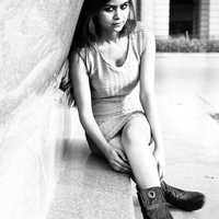 Young Indian Girl sitting in Delhi, India