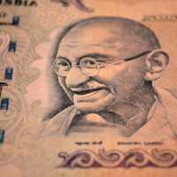 Indian Money with Ghandi on the bill