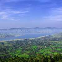 Landscape with sky and hills in Panchgani, India