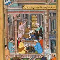 Writing the will and testament of the Mughal king in India